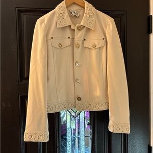 St. John Sport Cream Jean Jacket